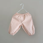 Lalaby Pixi baby trousers in soft pink blush made from organic cotton