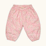 Lalaby Pixi pants for babies in pink flower liberty cotton corduroy