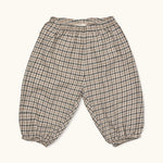 Lalaby Pixi pants for babies in tweedy check organic cotton