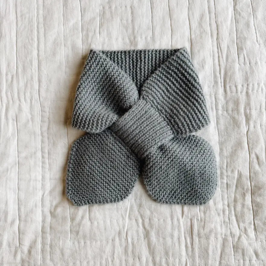 Lalaby Rita scarf for kids in dove blue cashmere