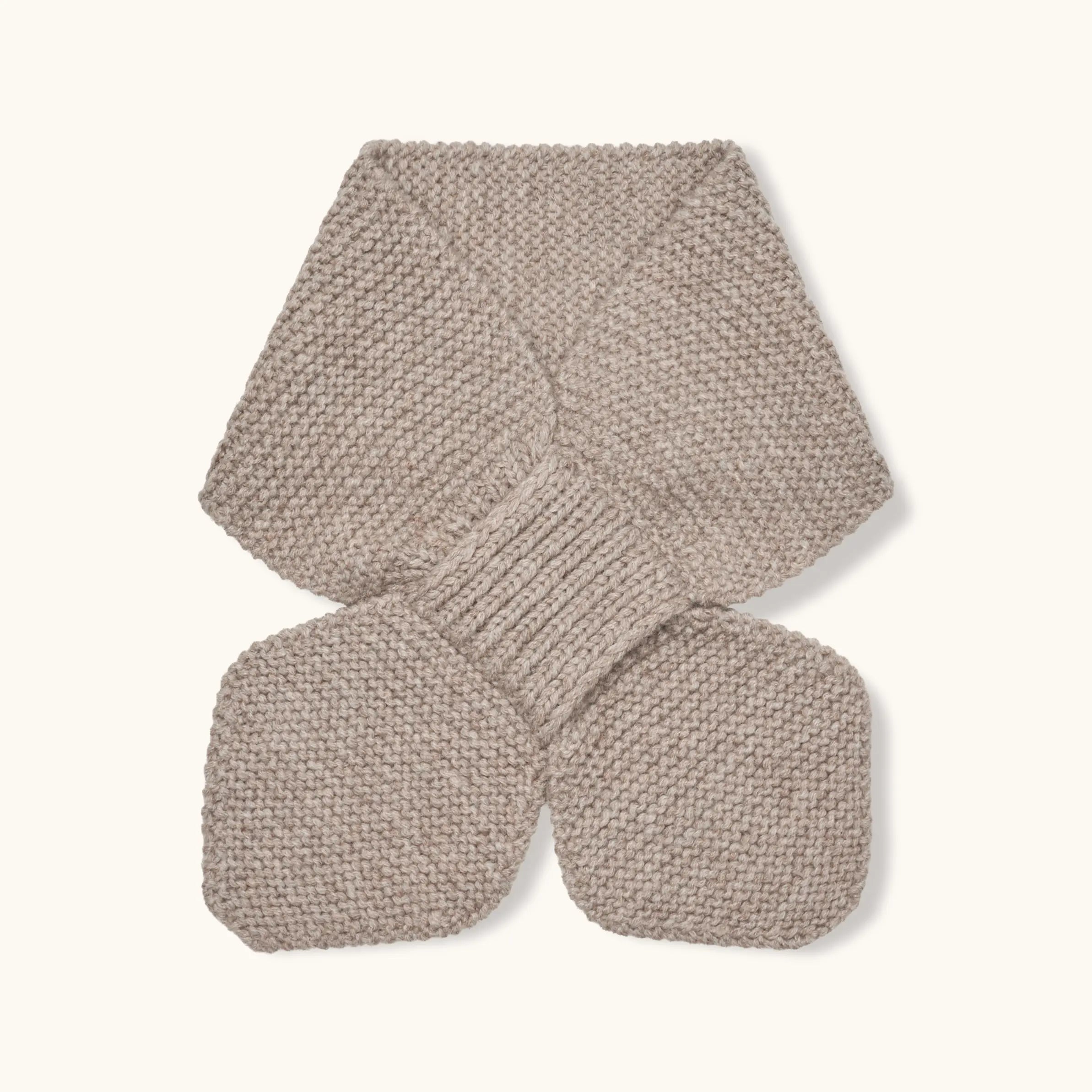 Lalaby Rita scarf for kids in toast brown cashmere