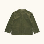 Lalaby Samson kids overshirt in forest green organic cotton mega cord