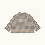 Lalaby Saxo baby shirt in tweedy check organic cotton