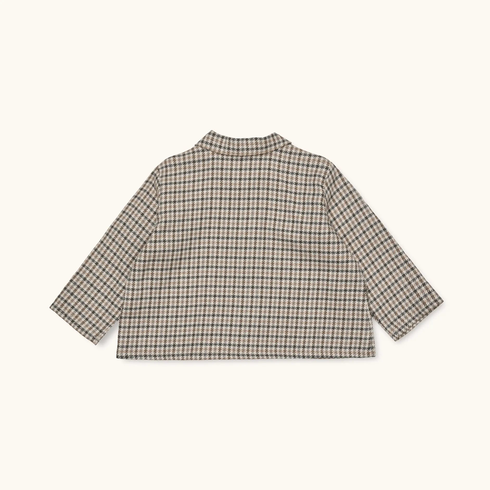 Lalaby Saxo baby shirt in tweedy check organic cotton