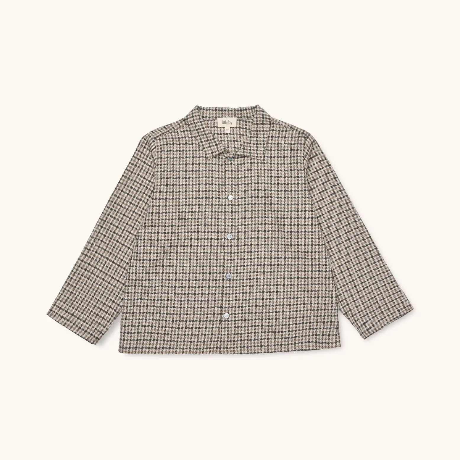 Lalaby Saxo kids shirt in tweedy check organic cotton