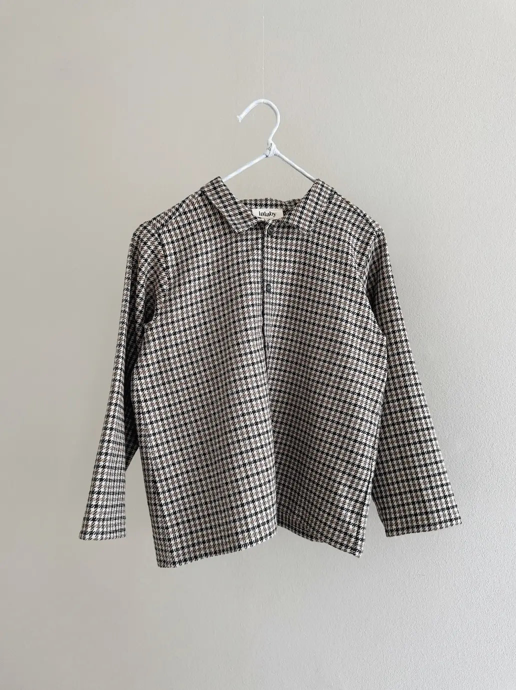 Lalaby Saxo kids shirt in tweedy check organic cotton