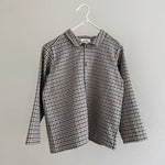 Lalaby Saxo kids shirt in tweedy check organic cotton