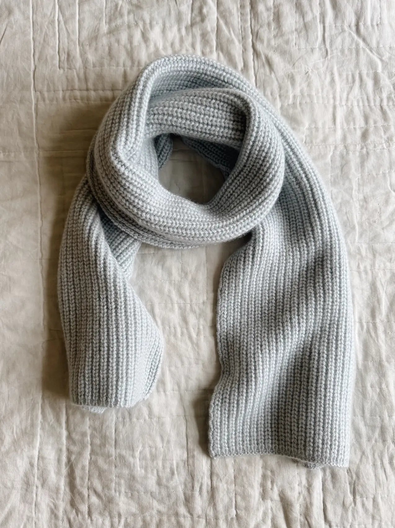 Lalaby Seal scarf for kids and adults in bluey light blue cashmere
