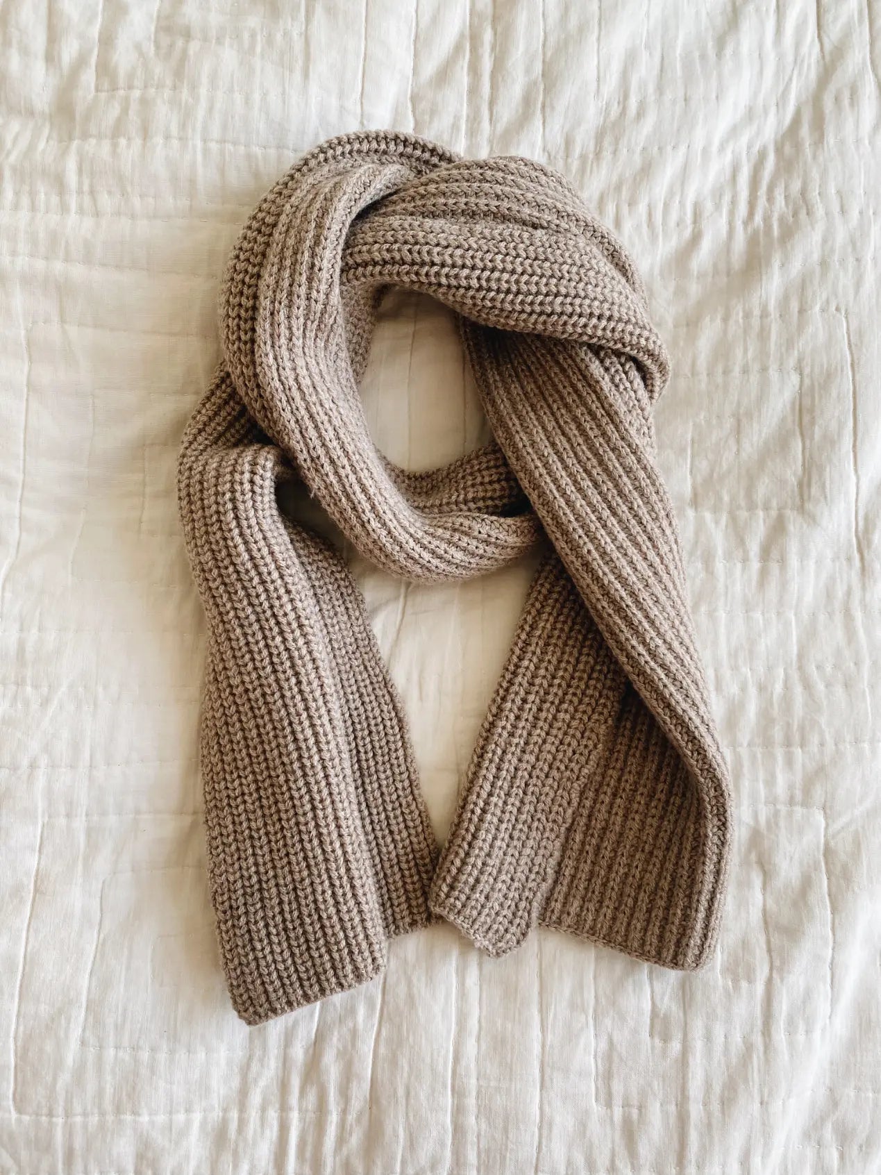 Lalaby Seal scarf for kids and adults in toast brown cashmere