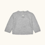 Lalaby Sister sweater for babies in a grey baby wool, yak and cashnere blend