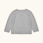 Lalaby Sister sweater for kids in a grey baby wool, yak and cashnere blend
