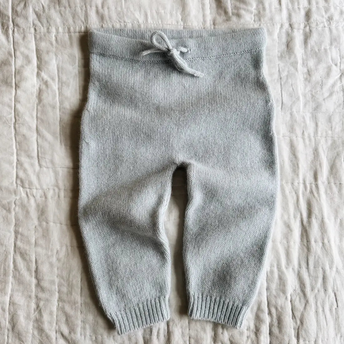 Lalaby Stormy pants for babies in bluey light blue cashmere