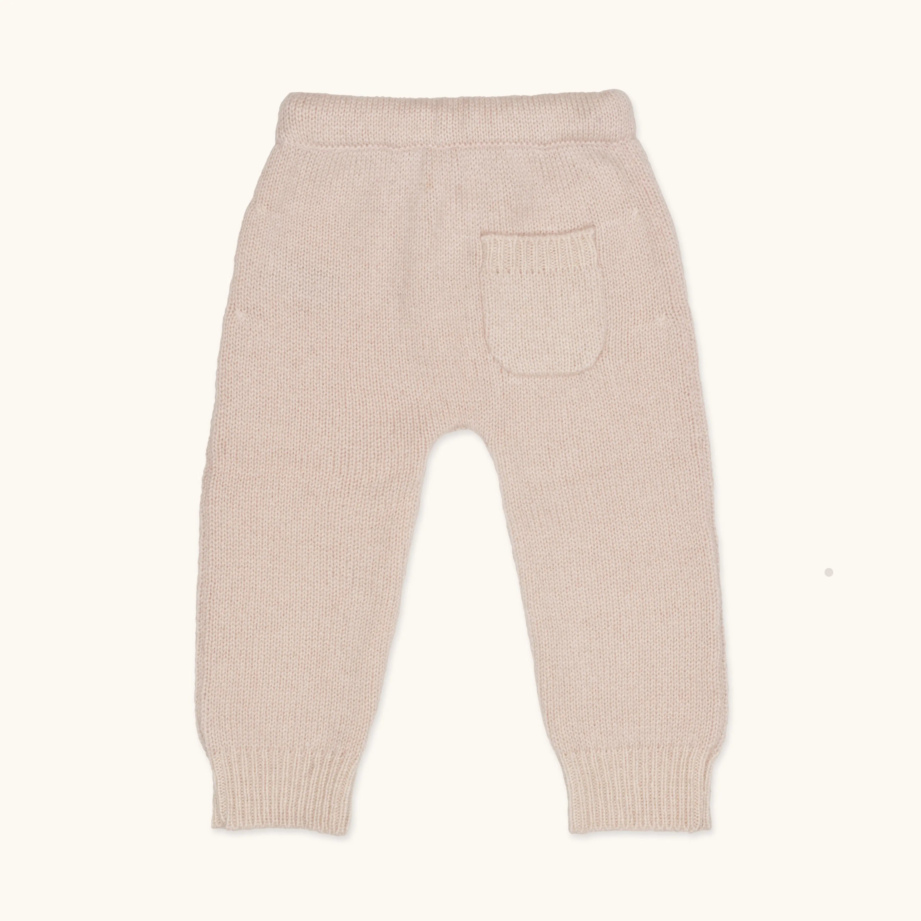 Lalaby Stormy pants for babies in powder pink cashmere