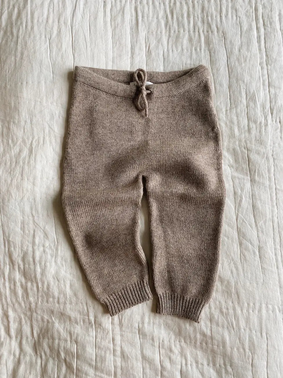 Lalaby Stormy pants for babies in toast brown cashmere
