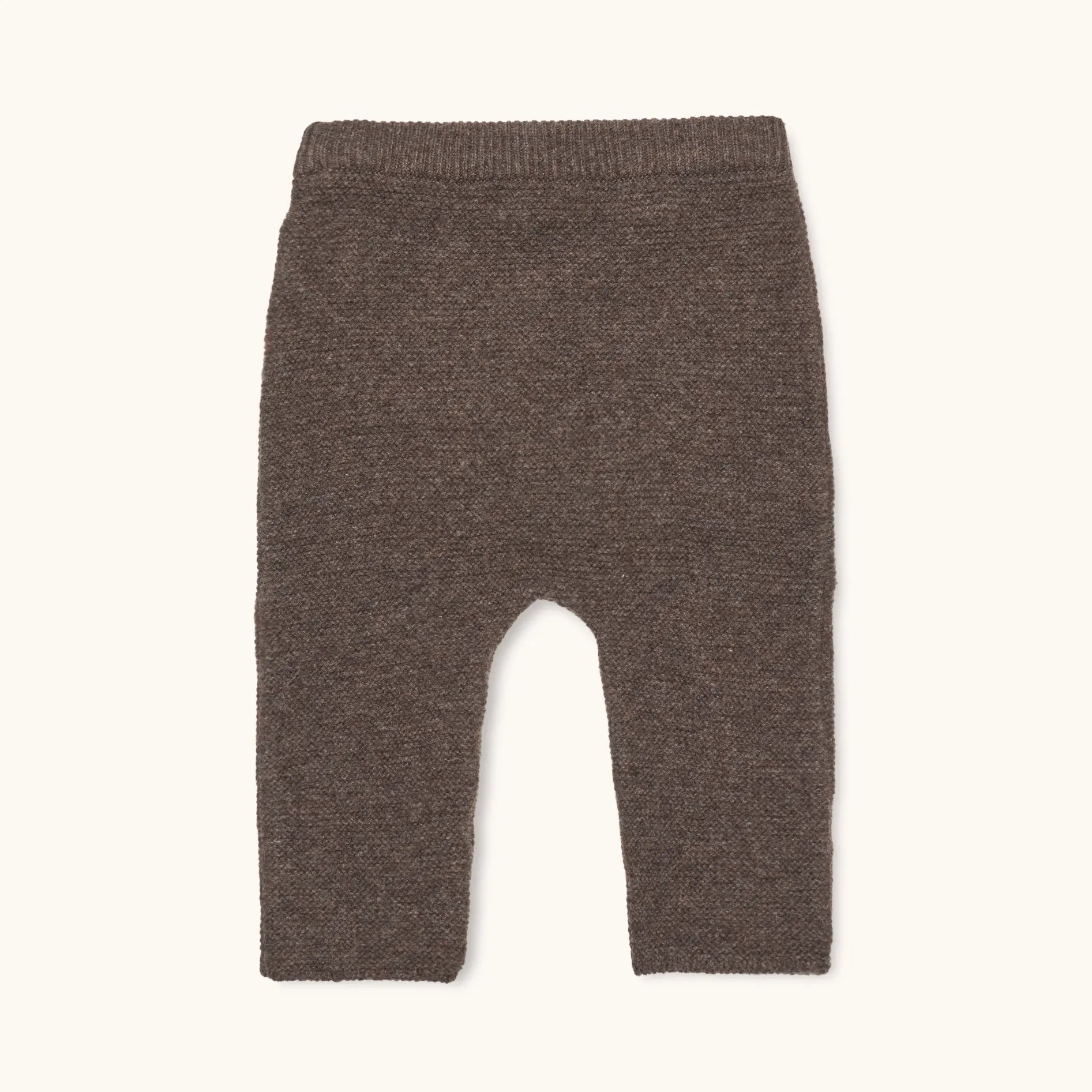 Lalaby Suri pants for babies in chocolate brown merino wool