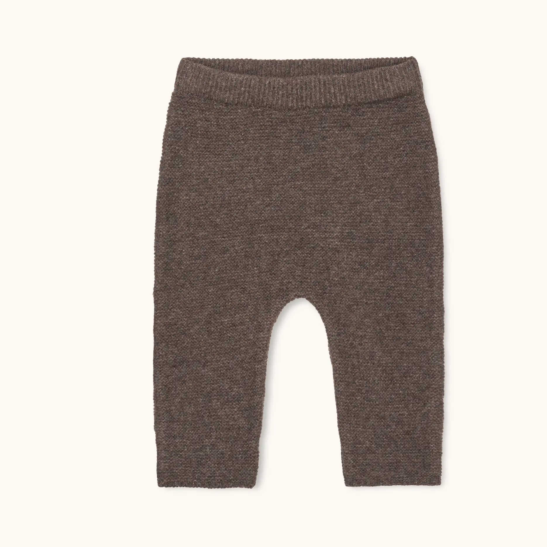 Lalaby Suri pants for babies in chocolate brown merino wool