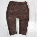 Lalaby Suri pants for babies in chocolate brown merino wool