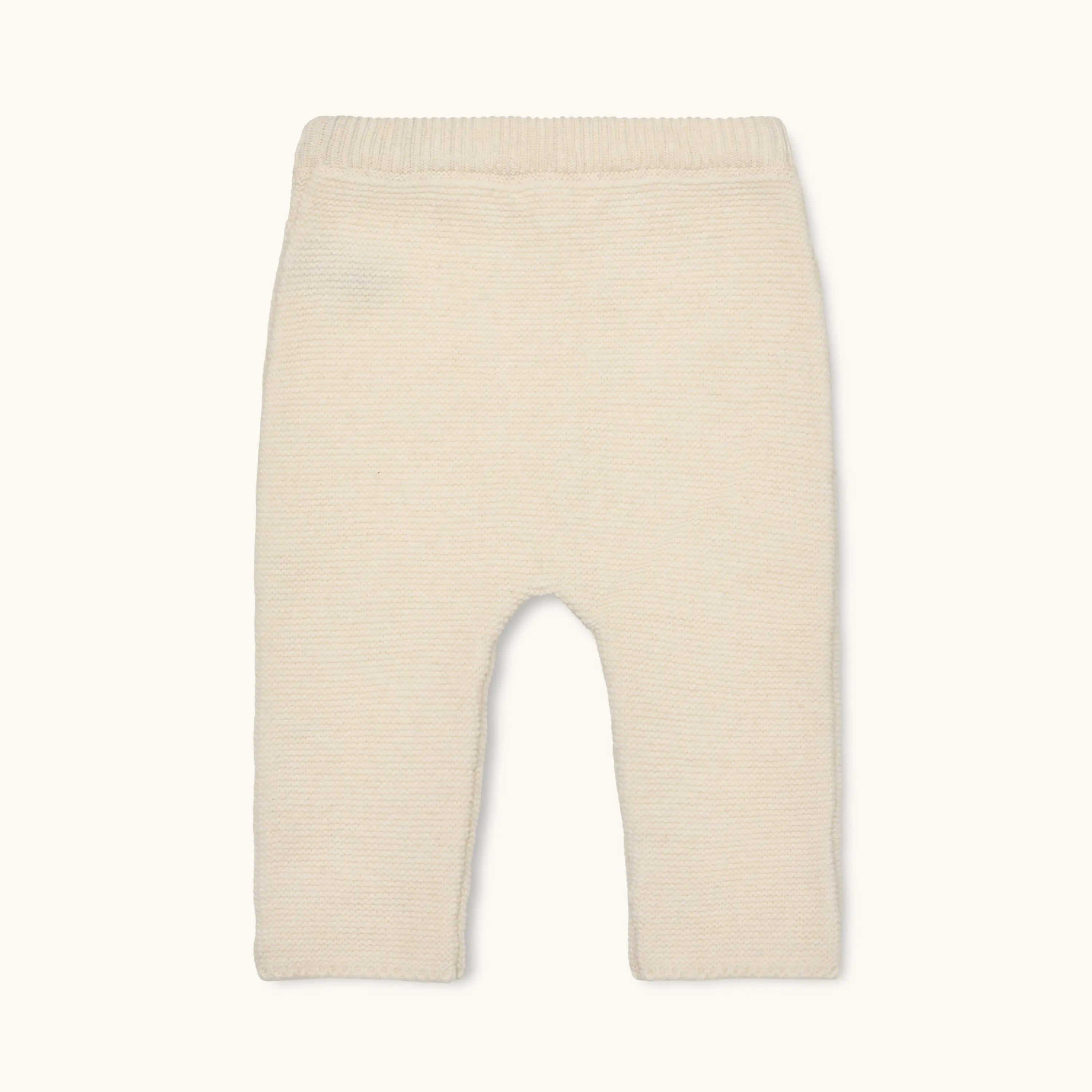 Lalaby Suri pants for babies in natural white merino wool