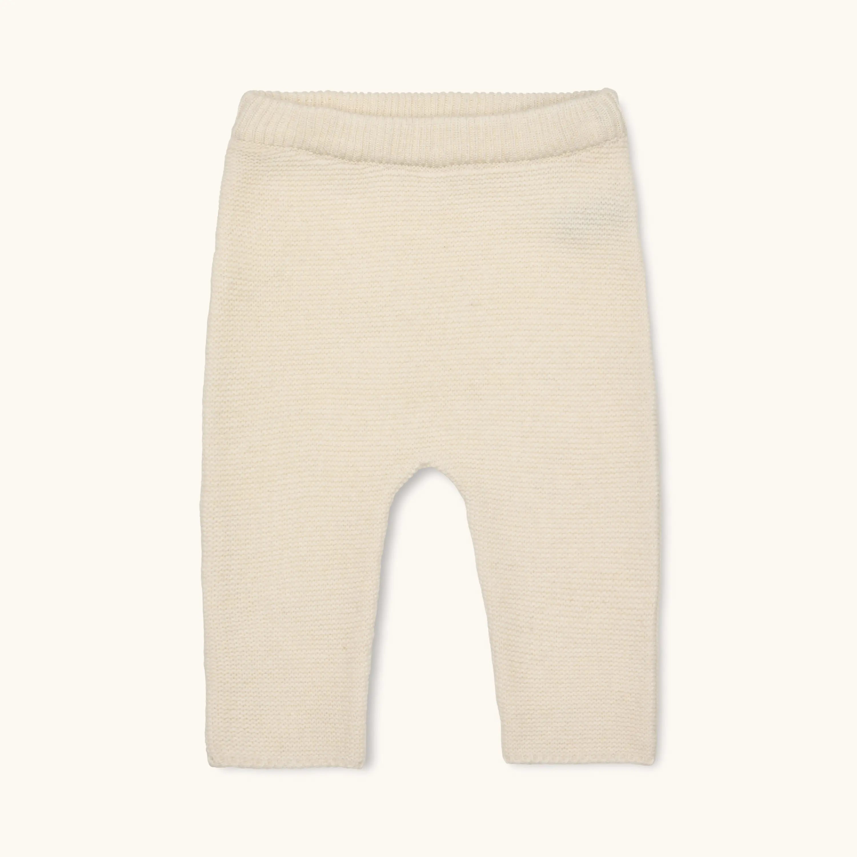Lalaby Suri pants for babies in natural white merino wool
