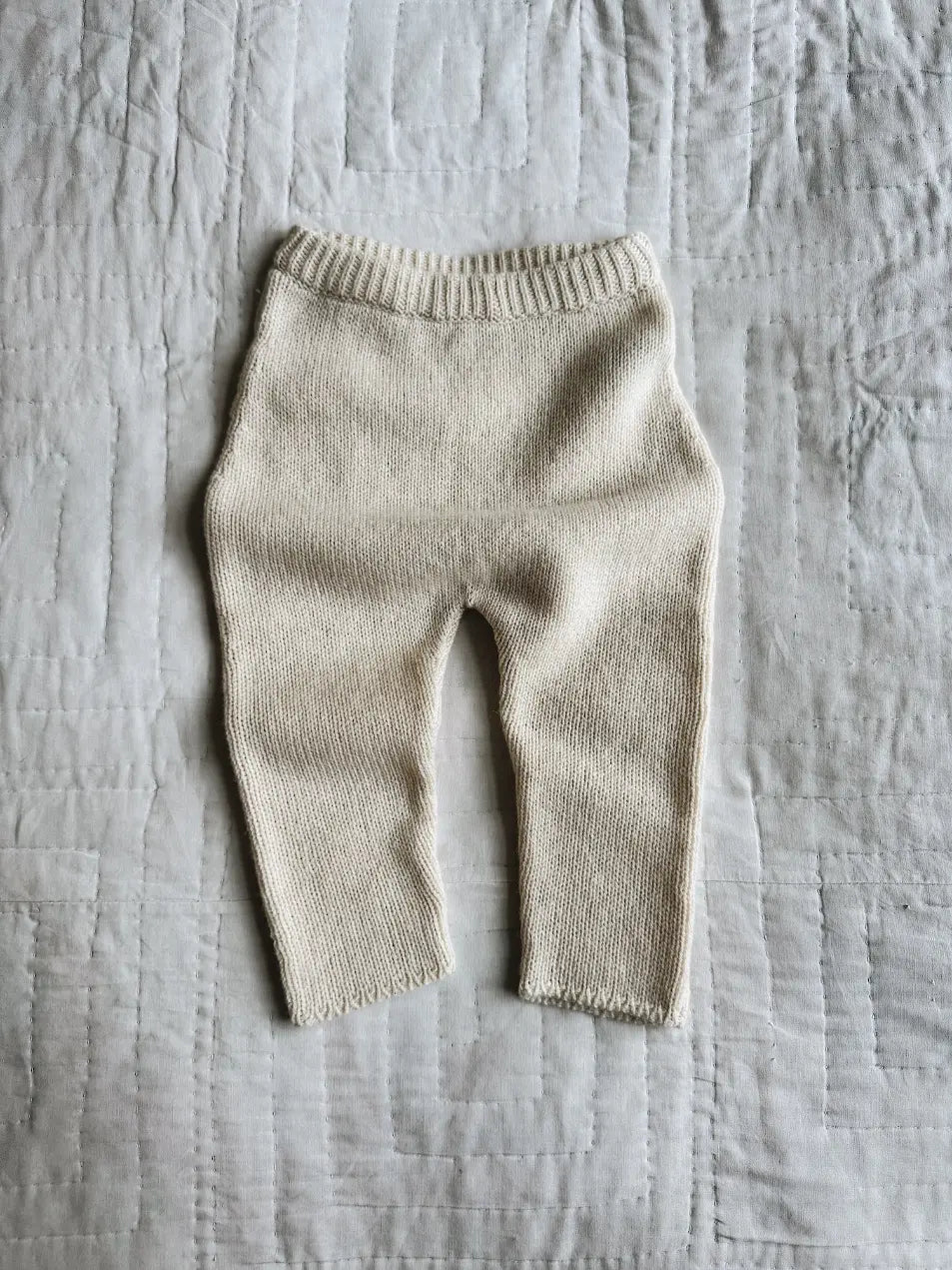 Lalaby Suri pants for babies in natural white merino wool