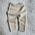 Lalaby Suri pants for babies in natural white merino wool