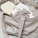 Lalaby Toto tote bag in a natural beige color, made from organic cotton, for everyday use