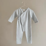 Lalaby Uma jumpsuit for babies in bluey light blue cashmere