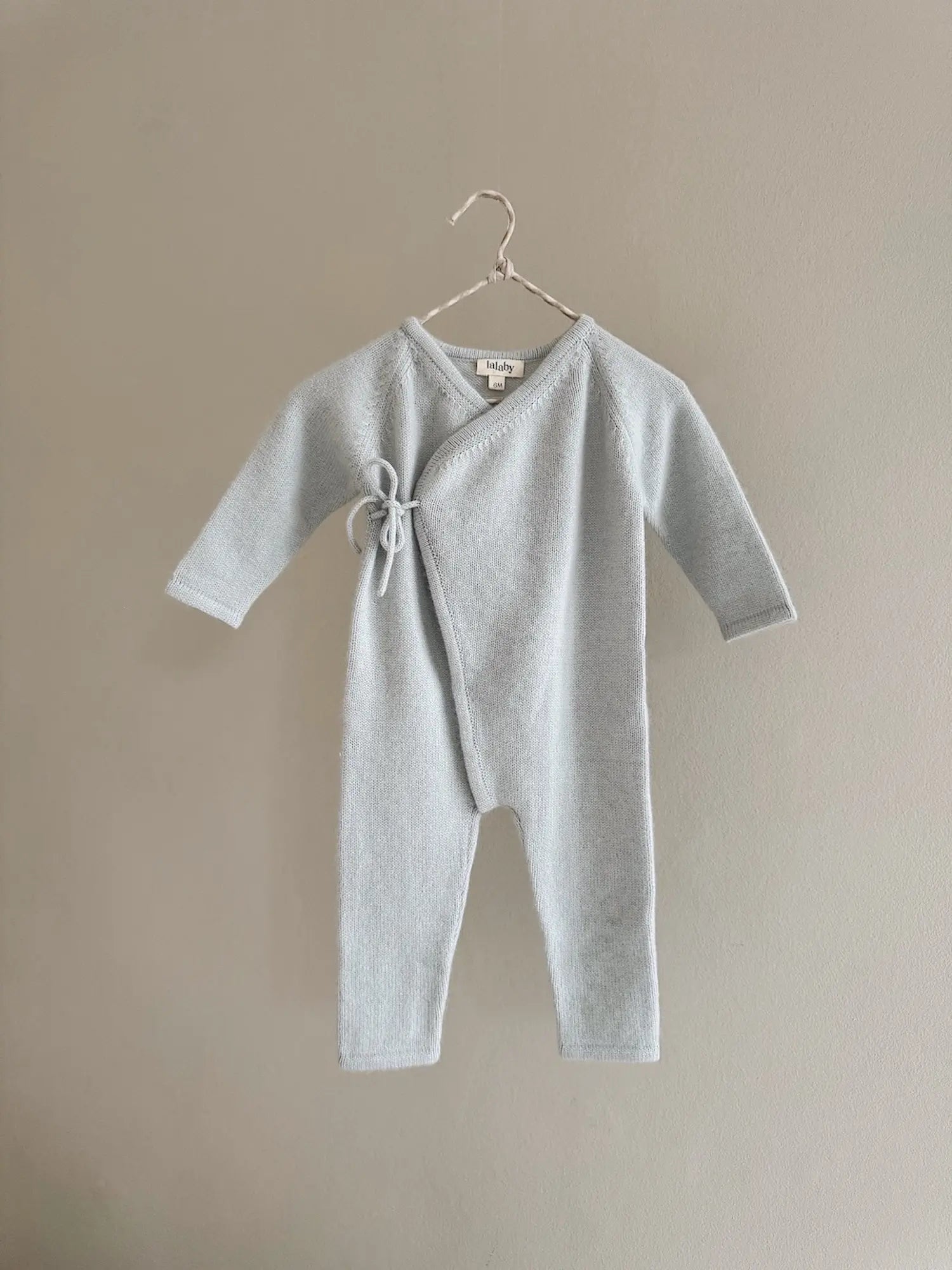 Lalaby Uma jumpsuit for babies in bluey light blue cashmere