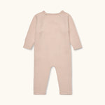 Lalaby Uma jumpsuit for babies in powder pink cashmere