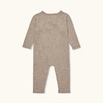 Lalaby Uma jumpsuit for babies in toast brown cashmere