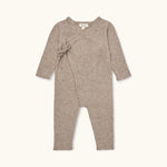 Lalaby Uma jumpsuit for babies in toast brown cashmere