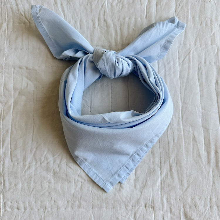 Light sky blue scarf in organic cotton from Lalaby, for baby, kids and adults too