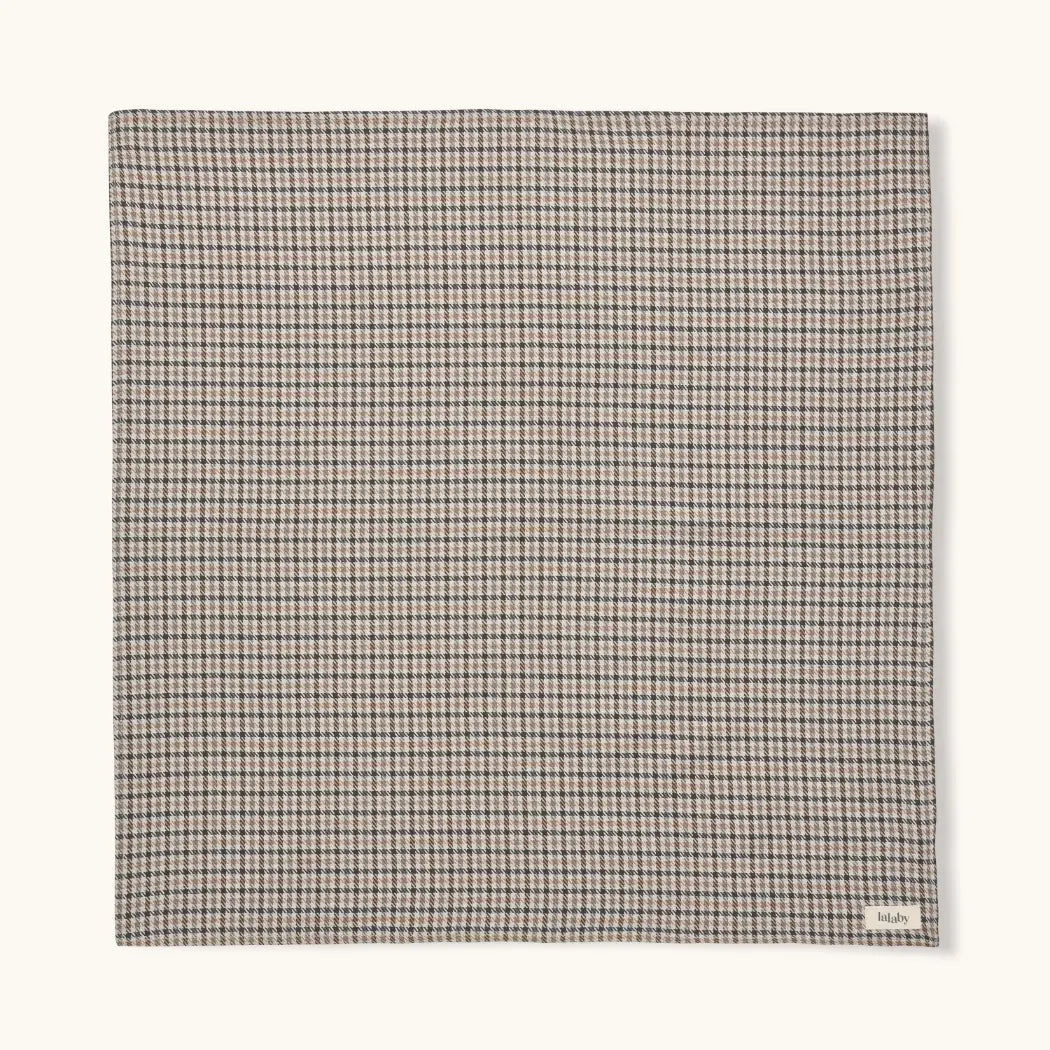 Lalaby Vera scarf for kids and adults in tweedy check organic cotton