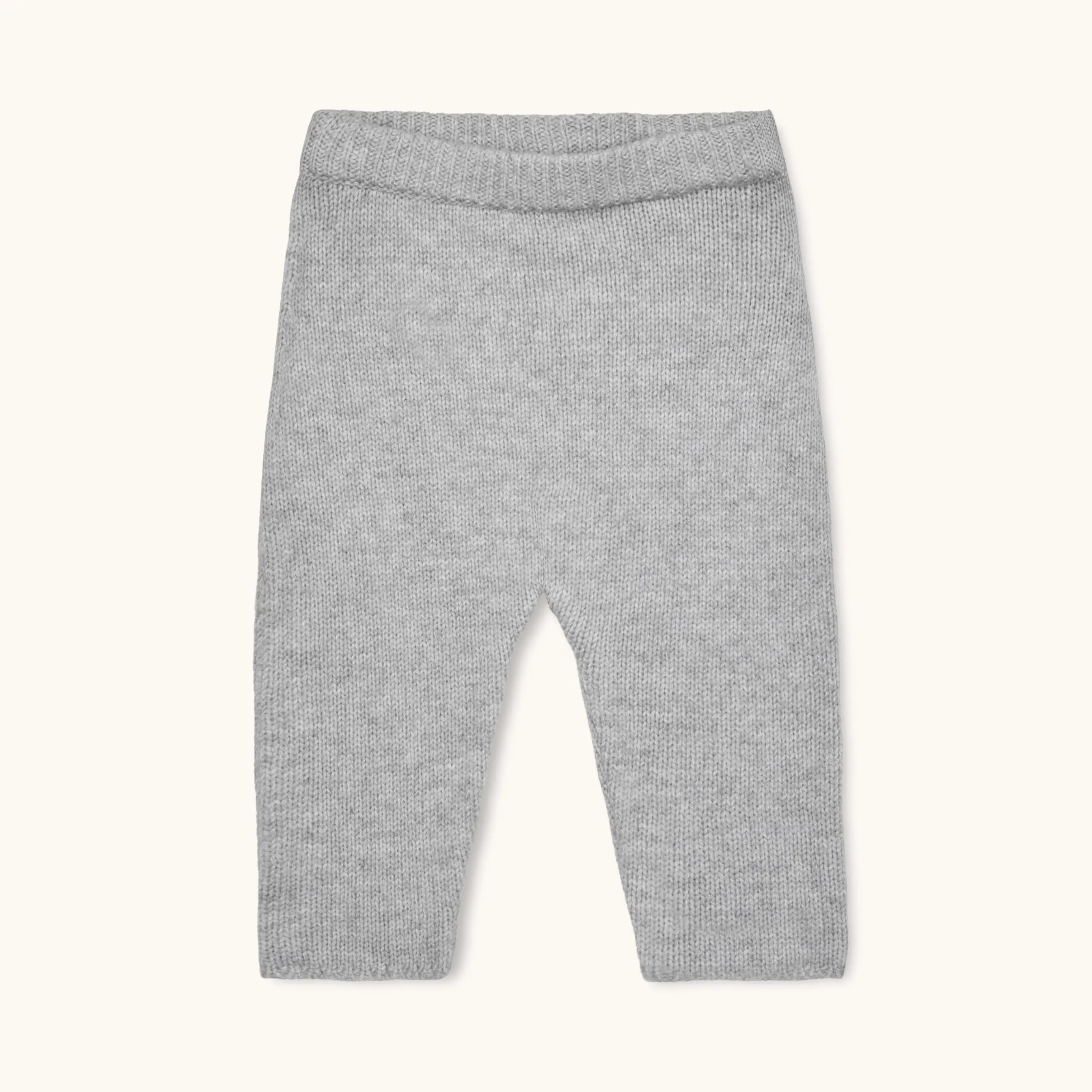 Lalaby Wendy pants for babies in a grey baby wool, yak and cashnere blend