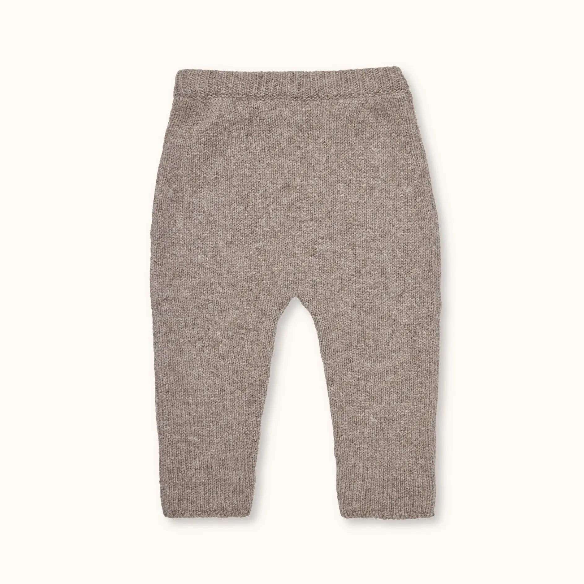 Lalaby Wendy pants for babies in a millet brown baby wool, yak and cashmere blend