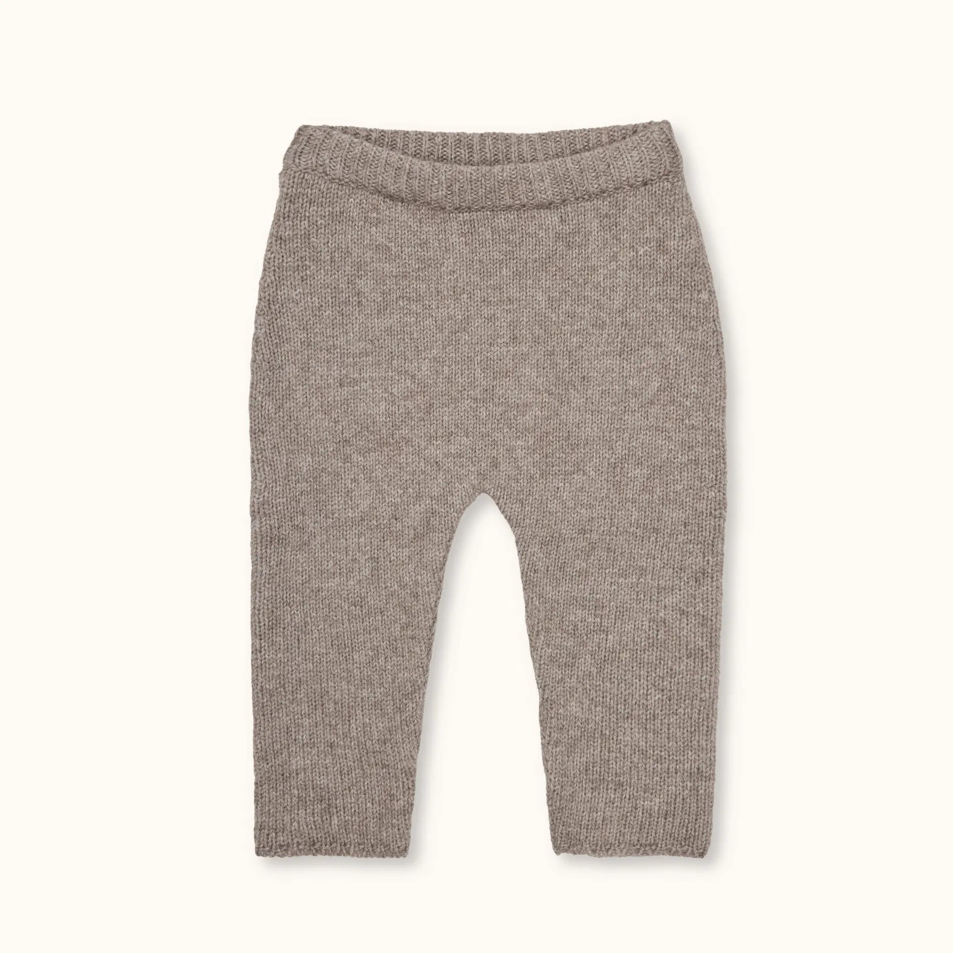 Lalaby Wendy pants for babies in a millet brown baby wool, yak and cashmere blend
