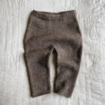 Lalaby Wendy pants for babies in a millet brown baby wool, yak and cashmere blend