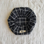 Lalaby wet wipe cover in blue check, made from 100% organic cotton