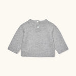 Lalaby Winnie jumper for babies in a grey baby wool, yak and cashnere blend