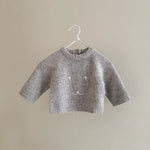 Lalaby Winnie jumper for babies in a grey baby wool, yak and cashnere blend