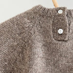 Lalaby Winnie jumper for babies in a millet brown baby wool, yak and cashmere blend 