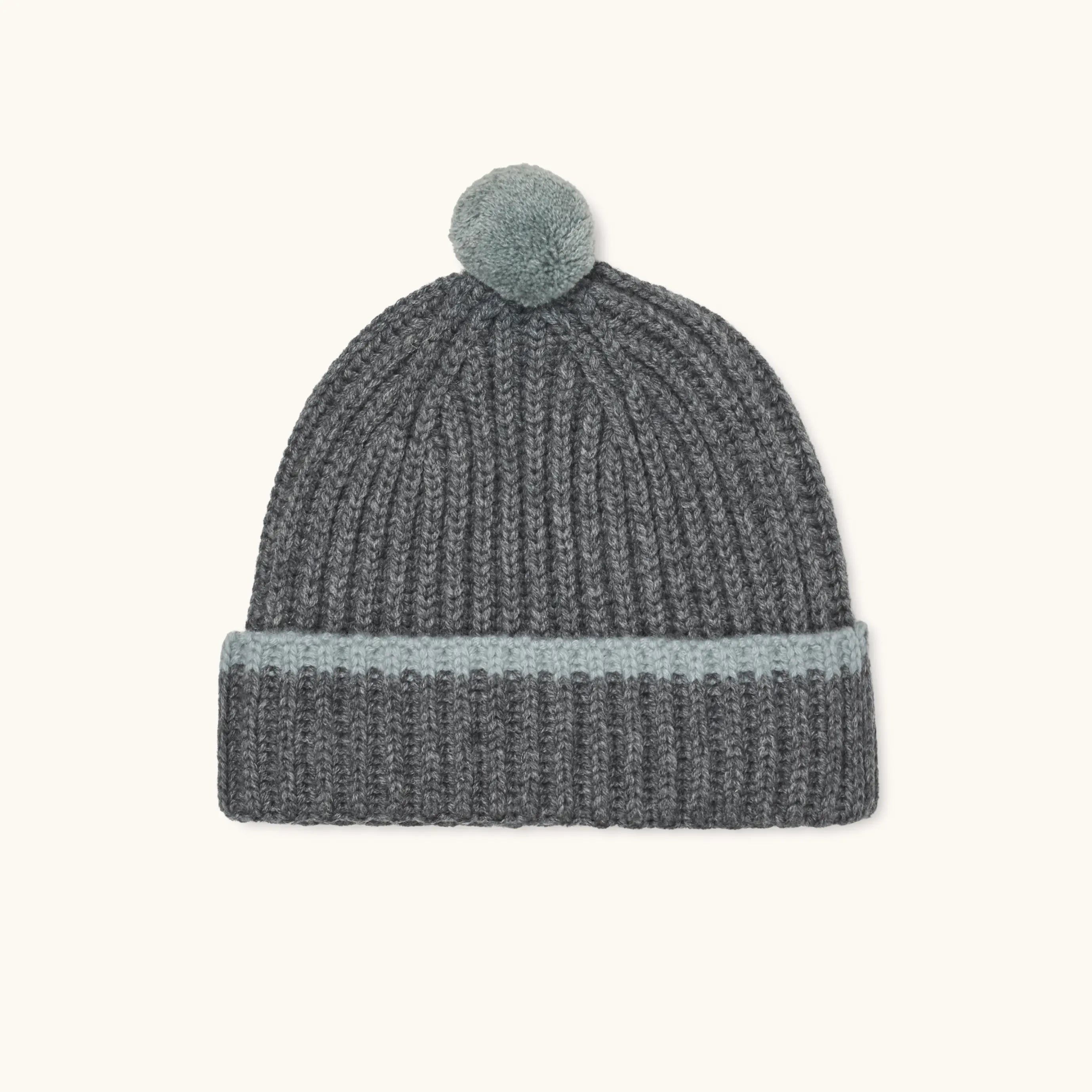 Lalaby Winston hat for kids and adults in storm grey cashmere