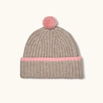 Lalaby Winston hat for kids and adult in toast brown cashmere