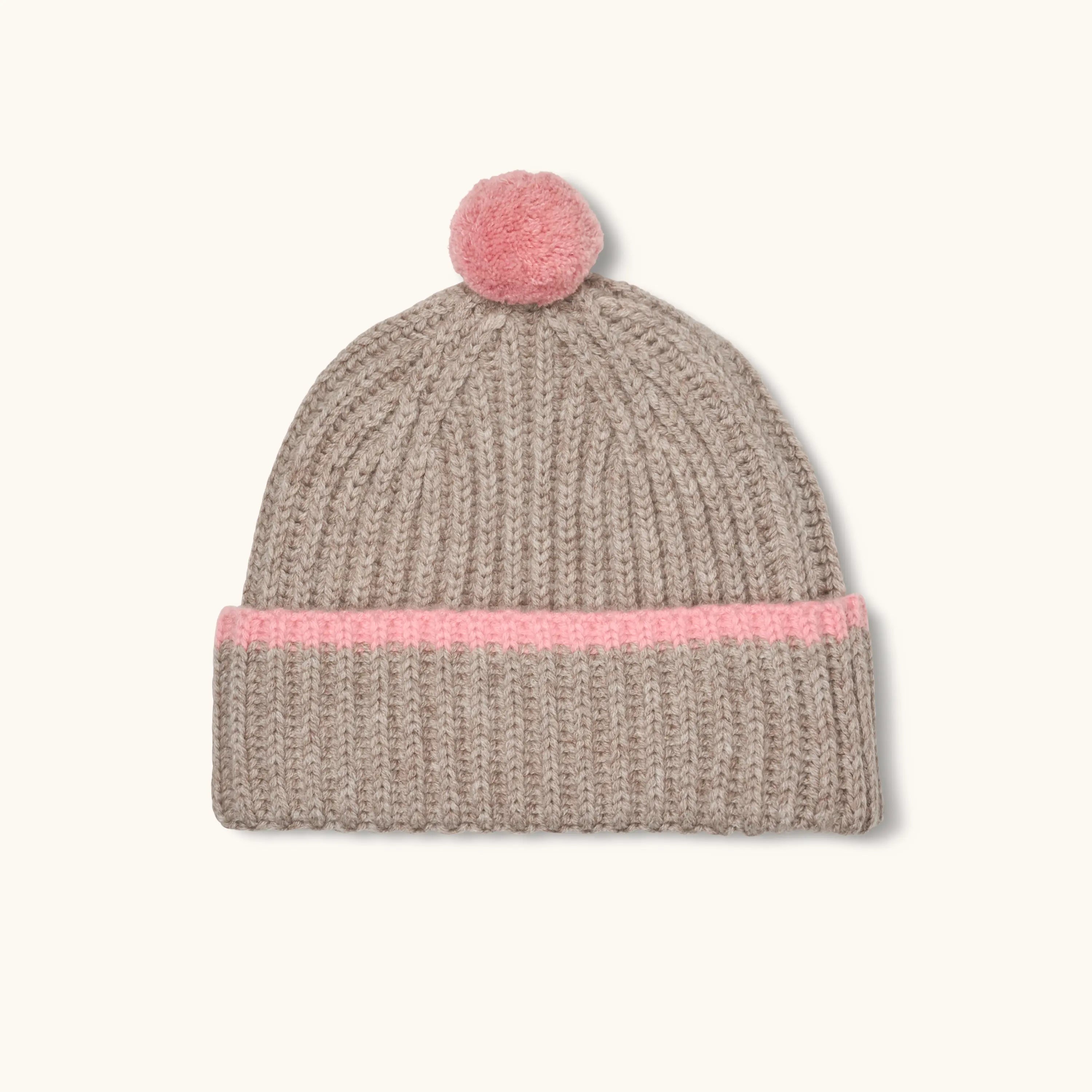 Lalaby Winston hat for kids and adult in toast brown cashmere
