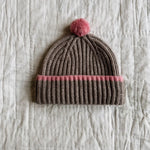 Lalaby Winston hat for kids and adult in toast brown cashmere
