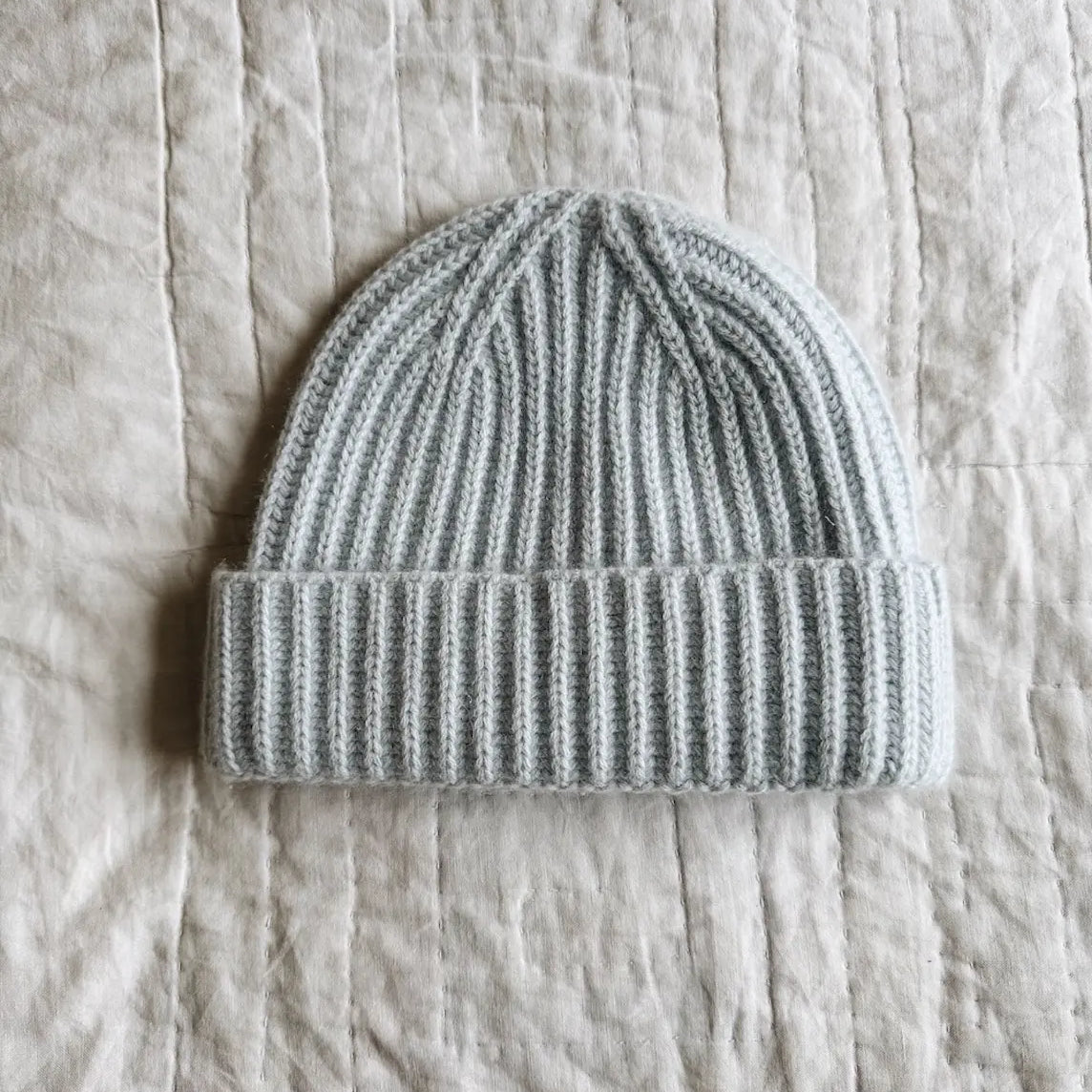 Lalaby Woody beanie for kids and adults  in bluey light blue cashmere