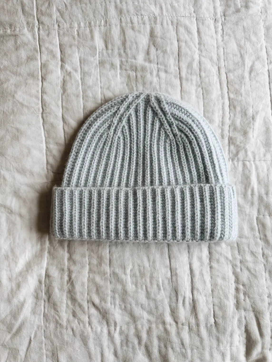Lalaby Woody beanie for kids and adults  in bluey light blue cashmere