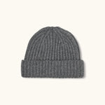 Lalaby Woody beanie for kids and adults in storm grey cashmere