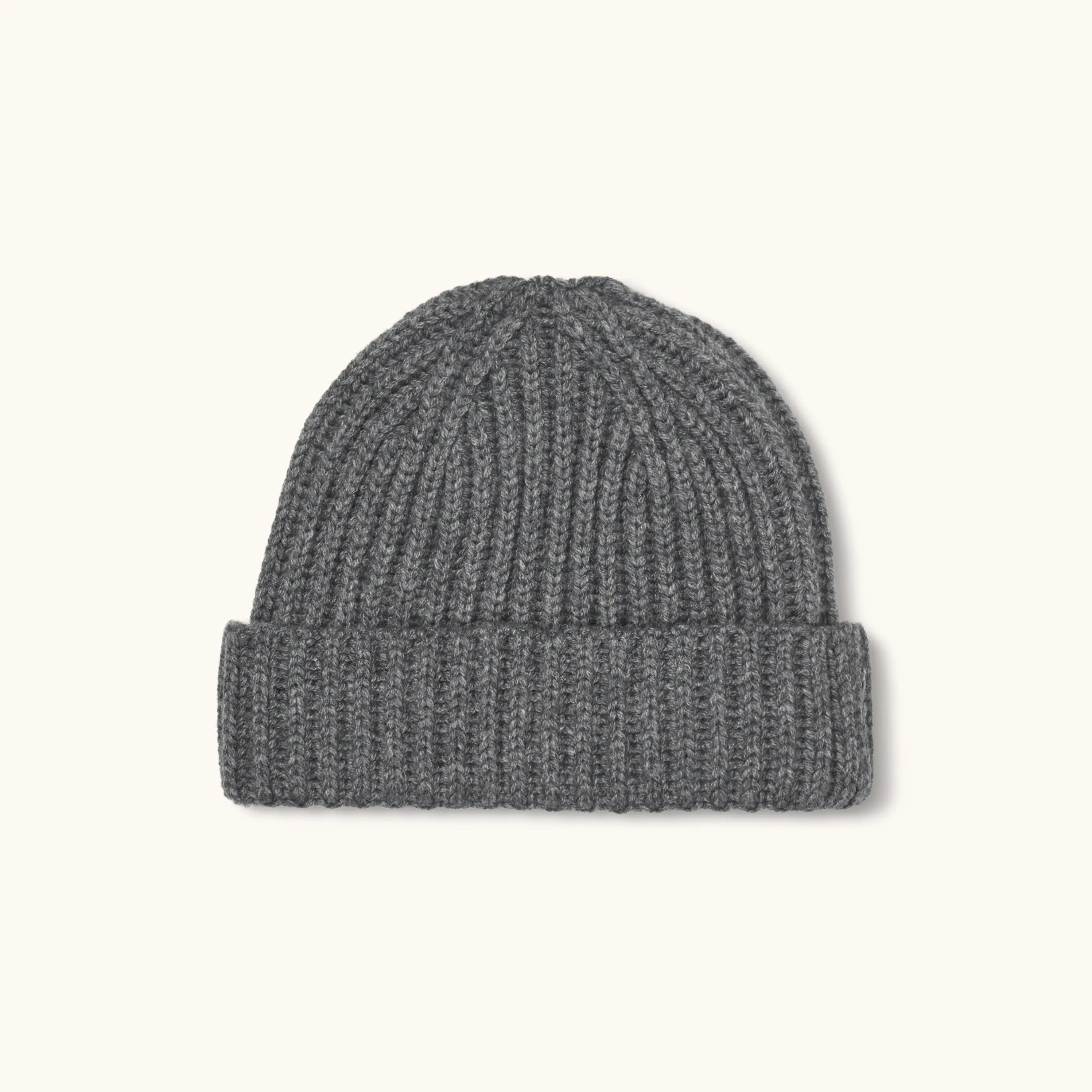 Lalaby Woody beanie for kids and adults in storm grey cashmere