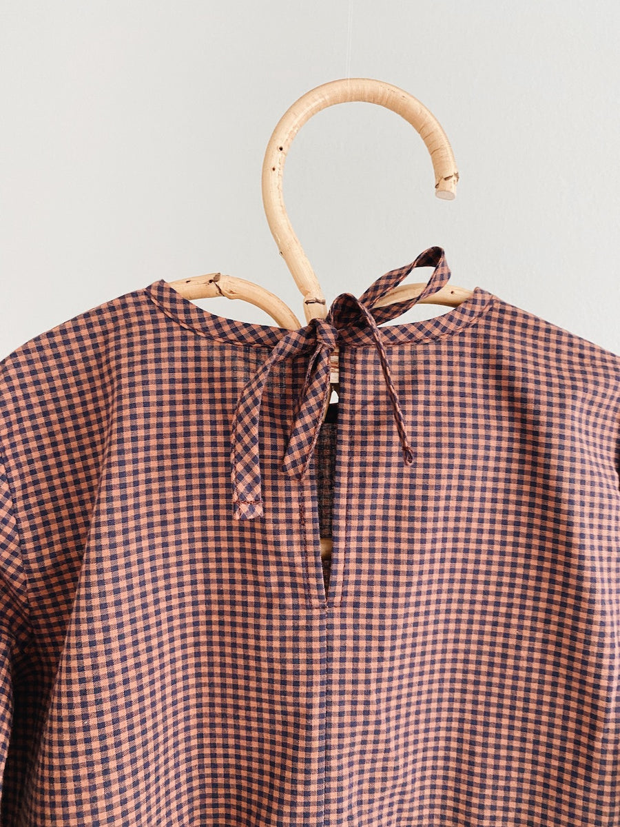 Paloma dress indigo check